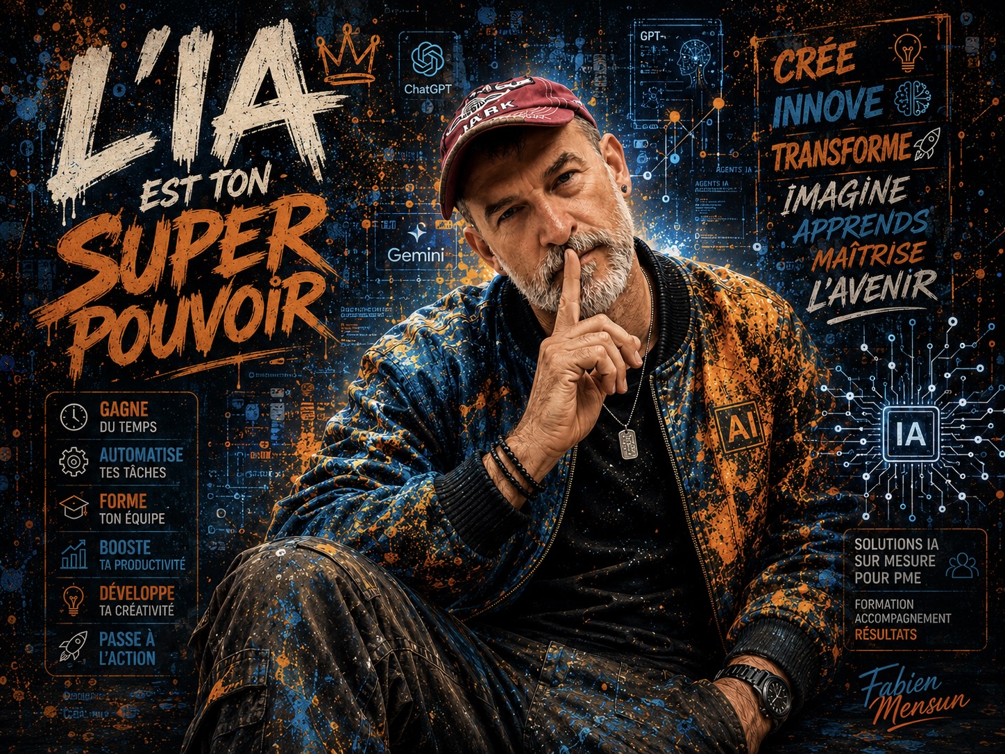 Formation, à l'intelligence artificielle. l'IA est ton super pouvoir.